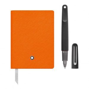 Set Montblanc M Ultra Black BP And Notebook 145 Lucky Orange chính hãng