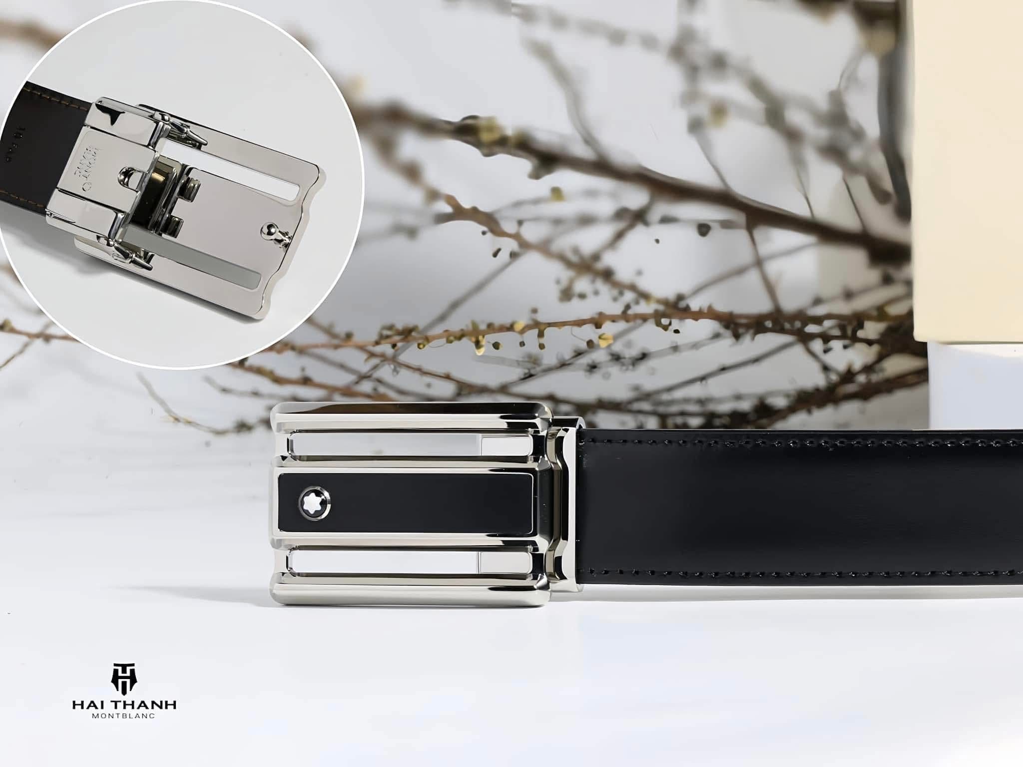 Dây Lưng Montblanc Chính Hãng Dây Lưng Montblanc Black/Brown Reversible Cut-to-Size Business 114423 chính hãng