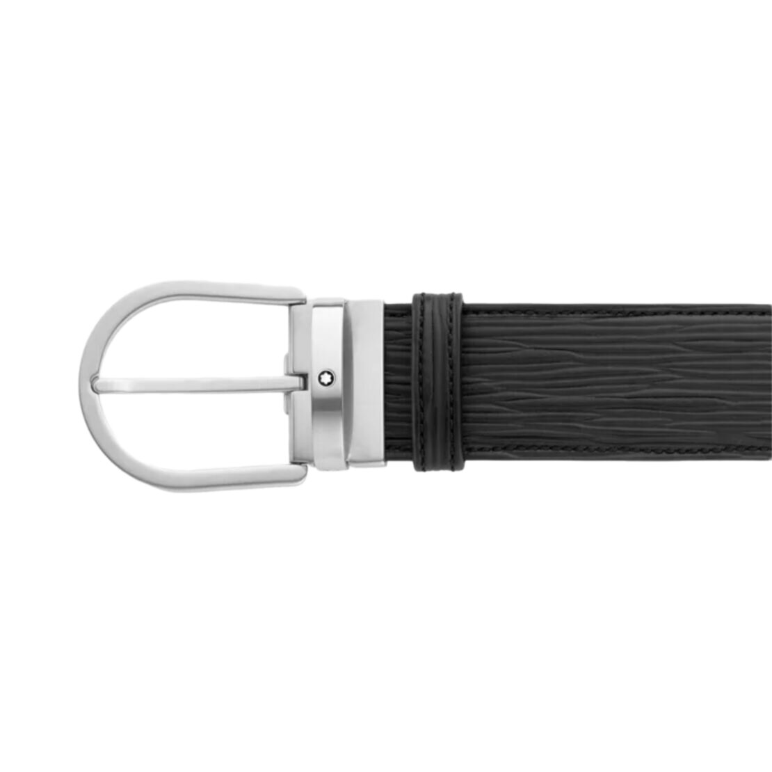 Dây Lưng Montblanc Chính Hãng Dây Lưng Montblanc Horseshoe Buckle Printed Black 40 mm 131172 chính hãng