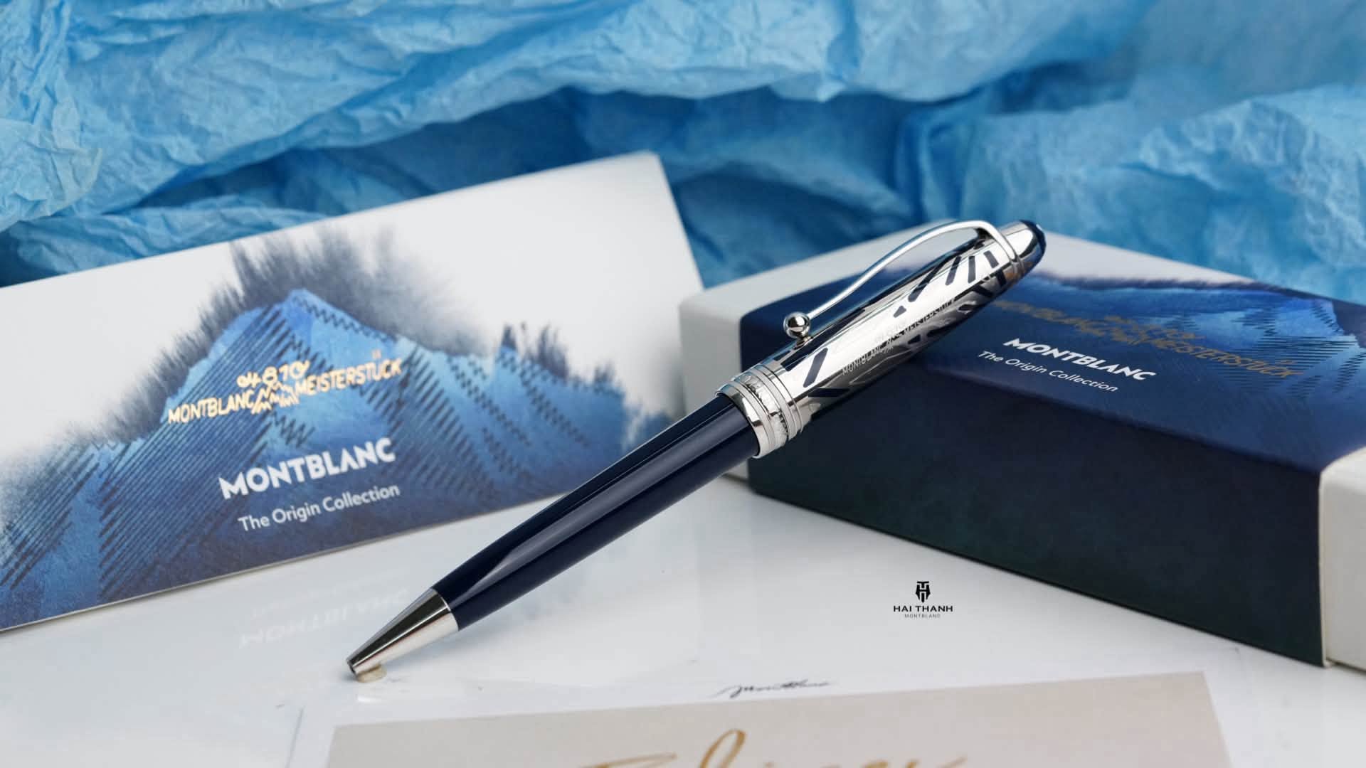 Bút Montblanc Chính Hãng Bút Bi Montblanc Meisterstuck The Origin Collection Doue Blue Midsize chính hãng